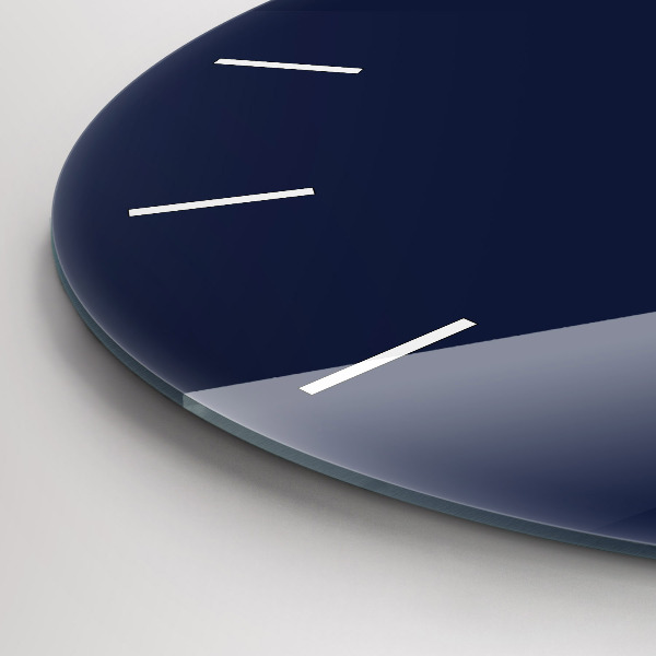 Orologio rotondo in vetro Blu scuro