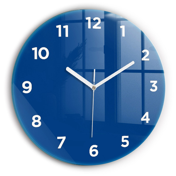 Orologio rotondo in vetro Blu