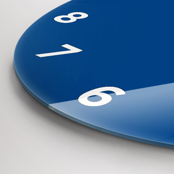 Orologio rotondo in vetro Blu
