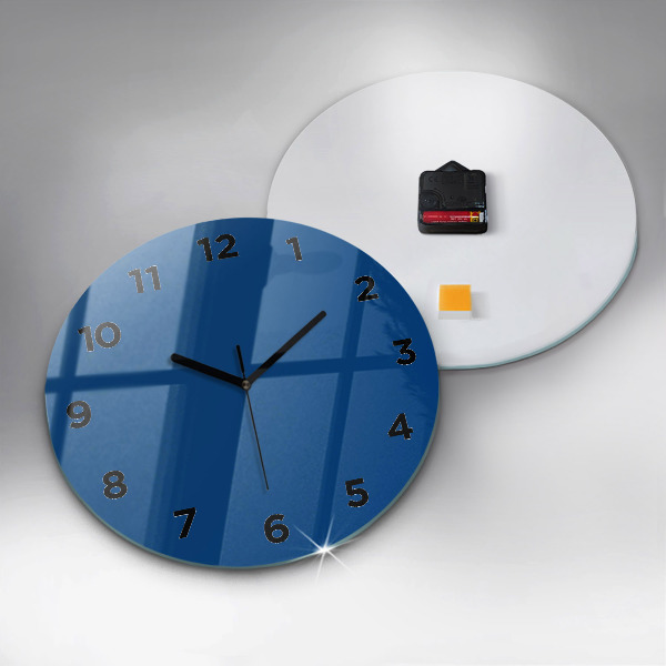 Orologio rotondo in vetro Blu