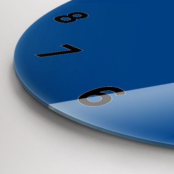 Orologio rotondo in vetro Blu