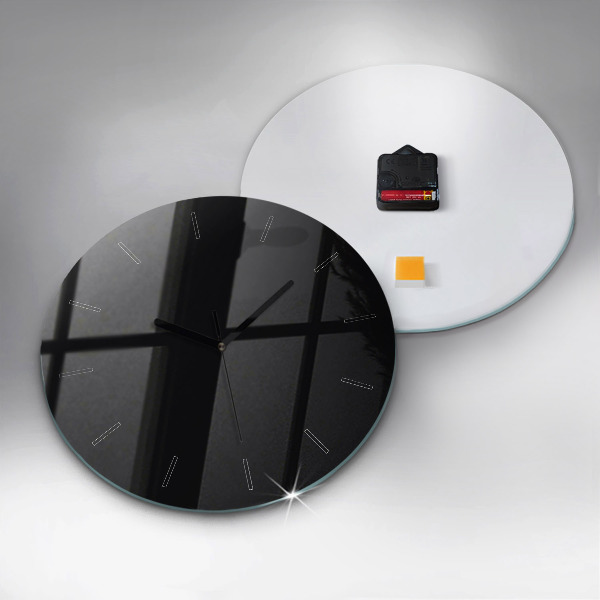 Orologio rotondo in vetro Nero