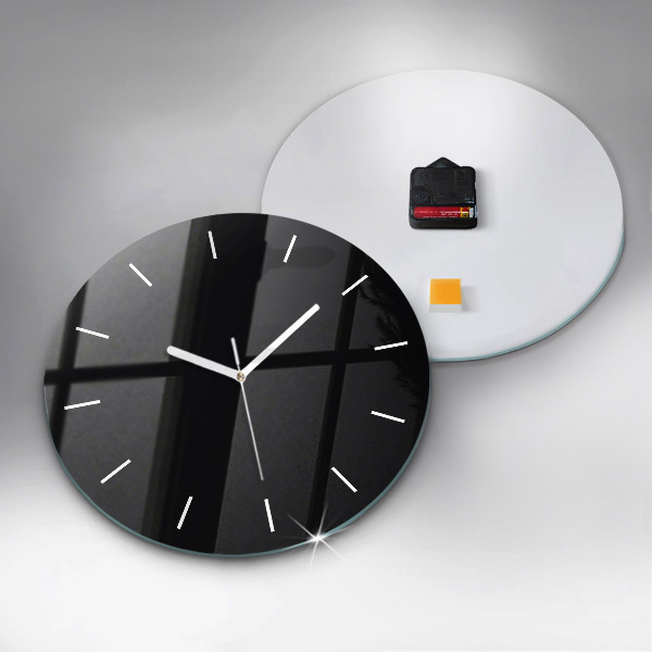 Orologio rotondo in vetro Nero