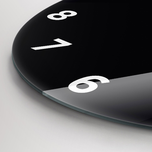 Orologio rotondo in vetro Nero