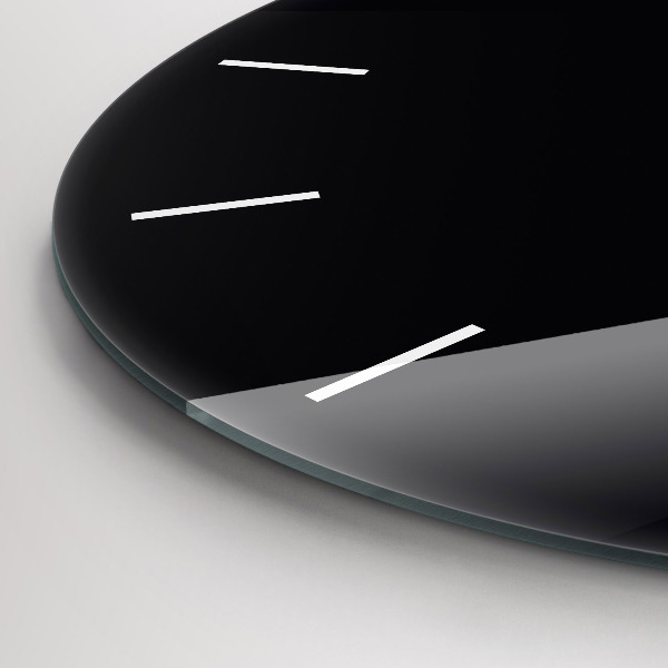Orologio rotondo in vetro Nero