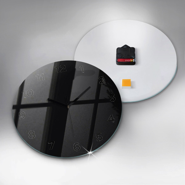 Orologio rotondo in vetro Nero