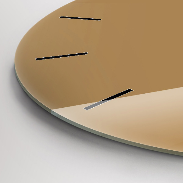 Orologio rotondo in vetro Beige