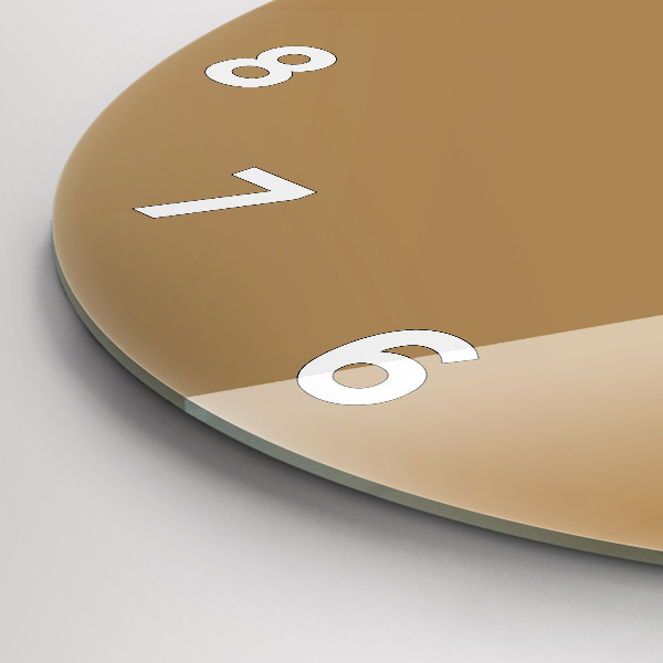 Orologio rotondo in vetro Beige