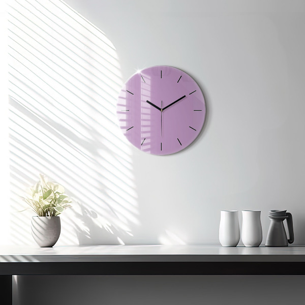 Orologio rotondo in vetro Lilla