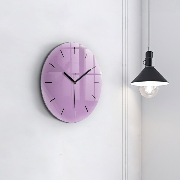 Orologio rotondo in vetro Lilla