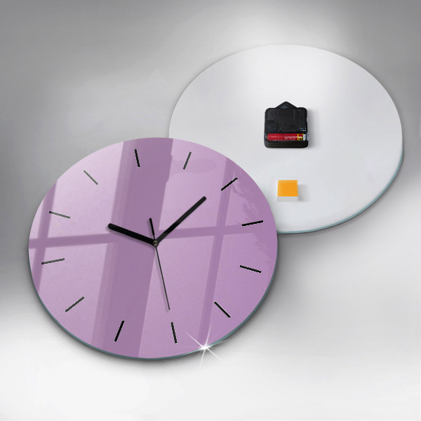 Orologio rotondo in vetro Lilla