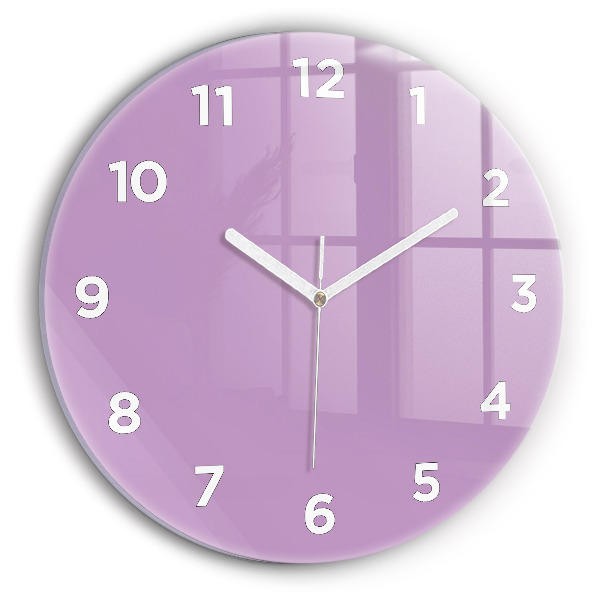Orologio rotondo in vetro Lilla