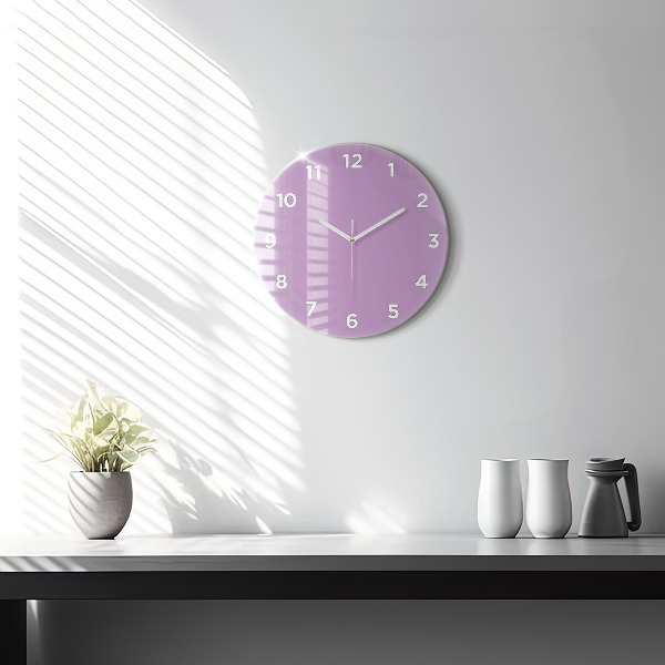 Orologio rotondo in vetro Lilla