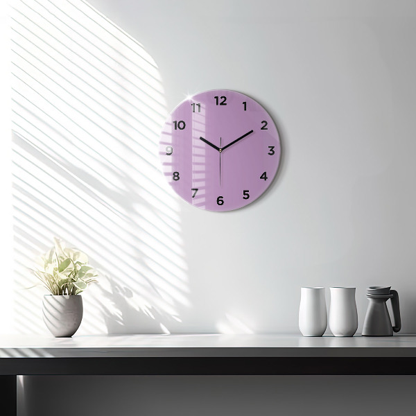 Orologio rotondo in vetro Lilla