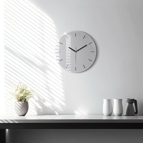 Orologio rotondo in vetro Grigio chiaro