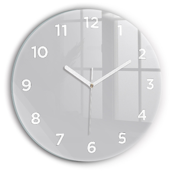 Orologio rotondo in vetro Grigio chiaro