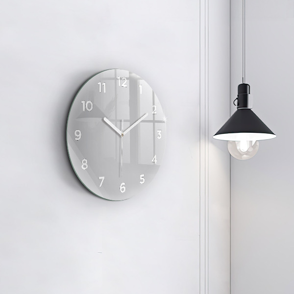 Orologio rotondo in vetro Grigio chiaro