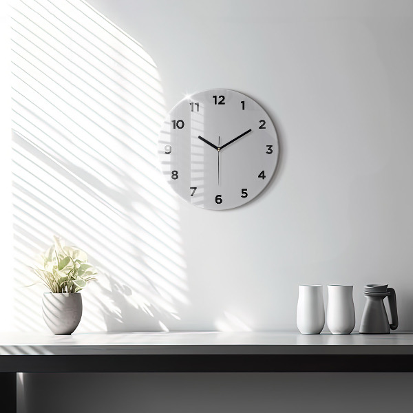 Orologio rotondo in vetro Grigio chiaro