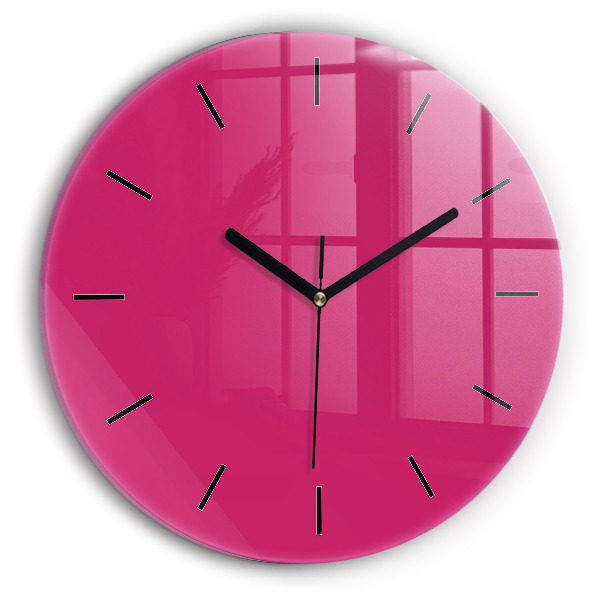 Orologio rotondo in vetro Rosa