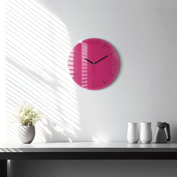 Orologio rotondo in vetro Rosa
