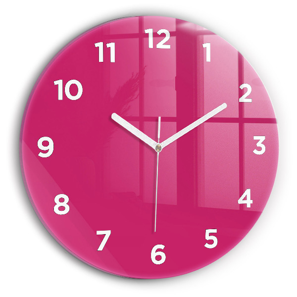 Orologio rotondo in vetro Rosa