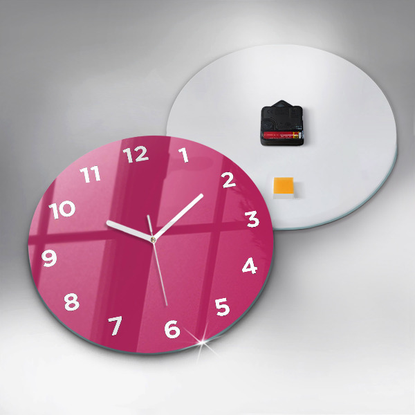 Orologio rotondo in vetro Rosa