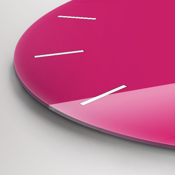 Orologio rotondo in vetro Rosa