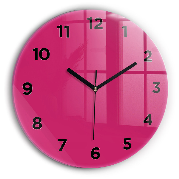 Orologio rotondo in vetro Rosa