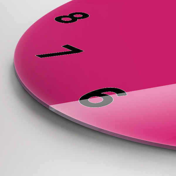 Orologio rotondo in vetro Rosa