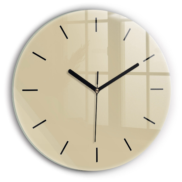 Orologio rotondo in vetro Beige