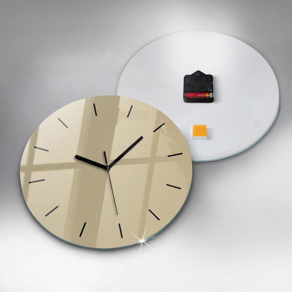 Orologio rotondo in vetro Beige