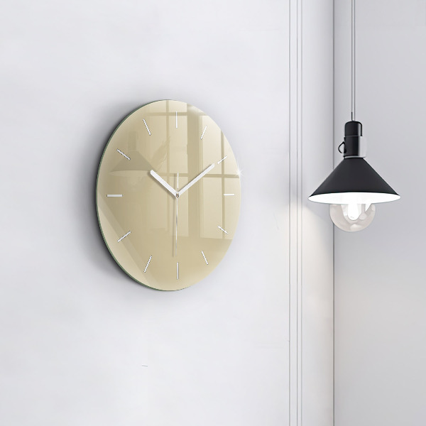 Orologio rotondo in vetro Beige