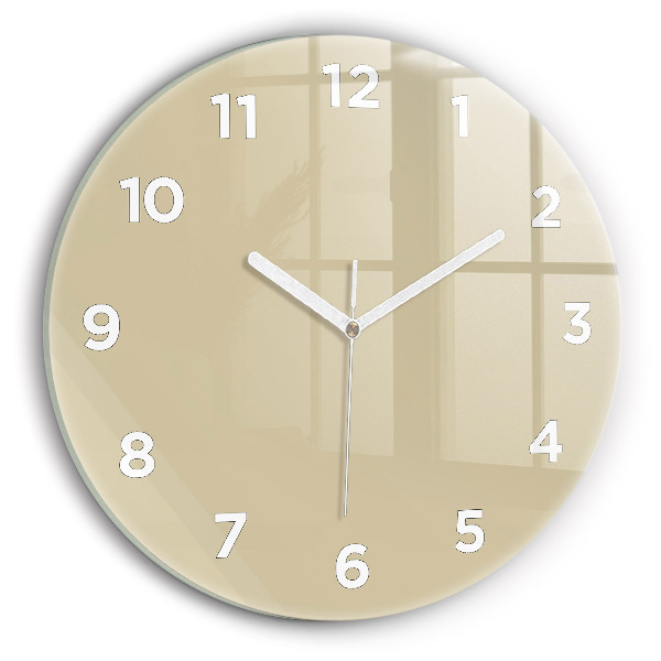 Orologio rotondo in vetro Beige