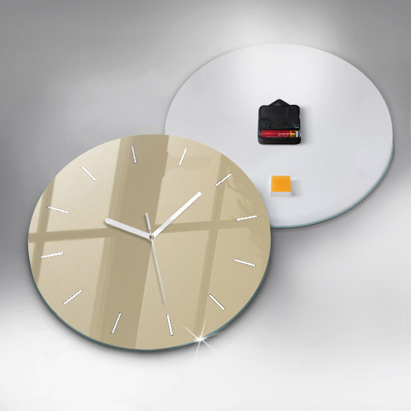 Orologio rotondo in vetro Beige