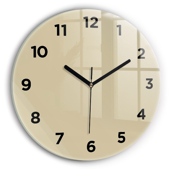 Orologio rotondo in vetro Beige