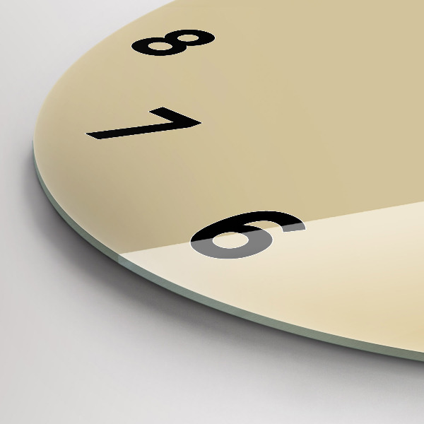 Orologio rotondo in vetro Beige