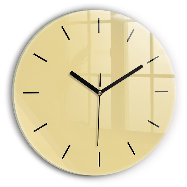 Orologio rotondo in vetro Cremoso