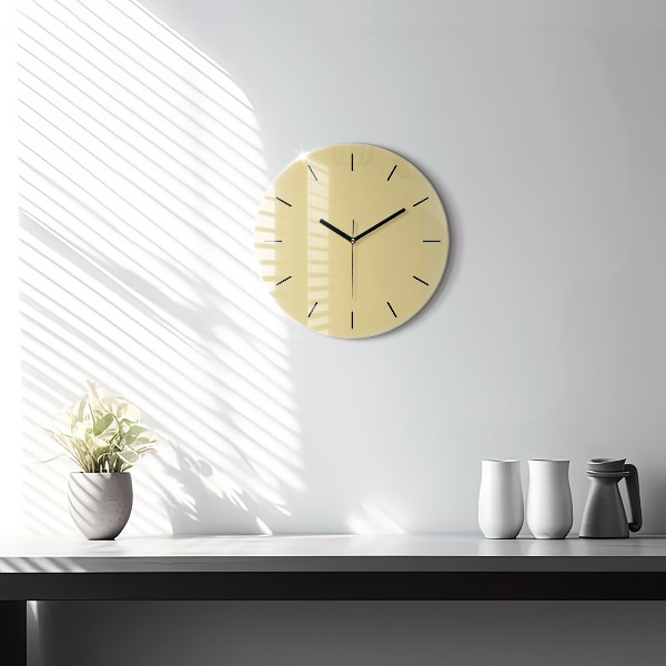 Orologio rotondo in vetro Cremoso