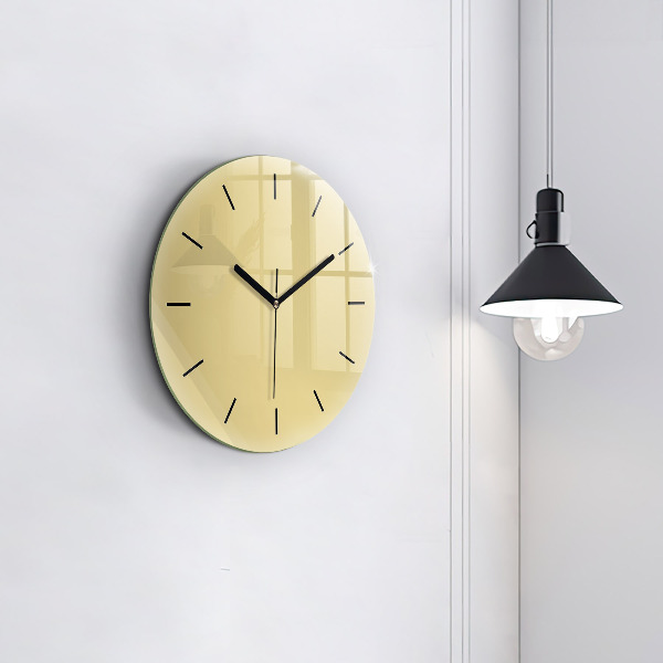 Orologio rotondo in vetro Cremoso