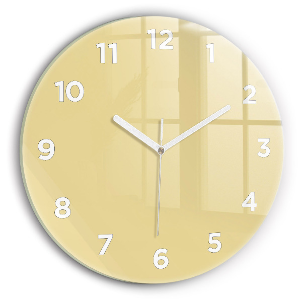 Orologio rotondo in vetro Cremoso