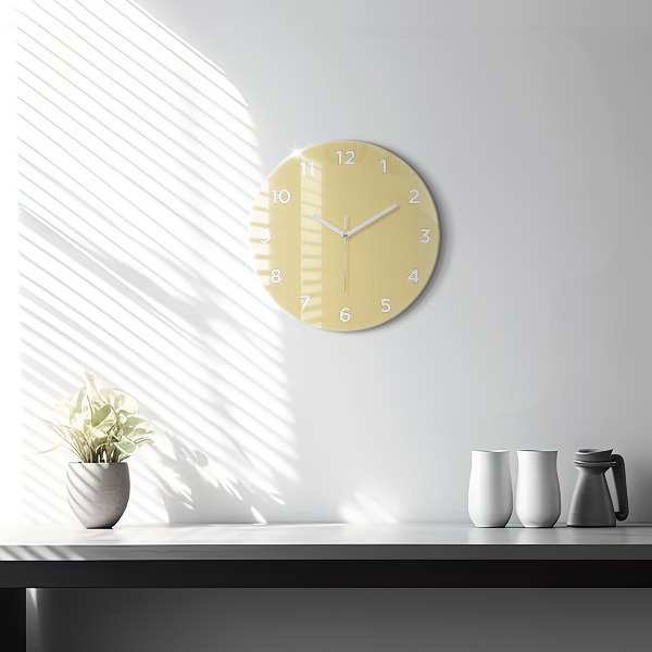 Orologio rotondo in vetro Cremoso