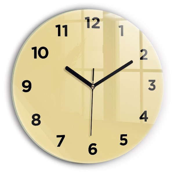 Orologio rotondo in vetro Cremoso