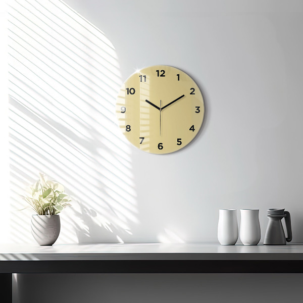 Orologio rotondo in vetro Cremoso