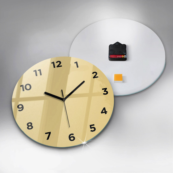 Orologio rotondo in vetro Cremoso