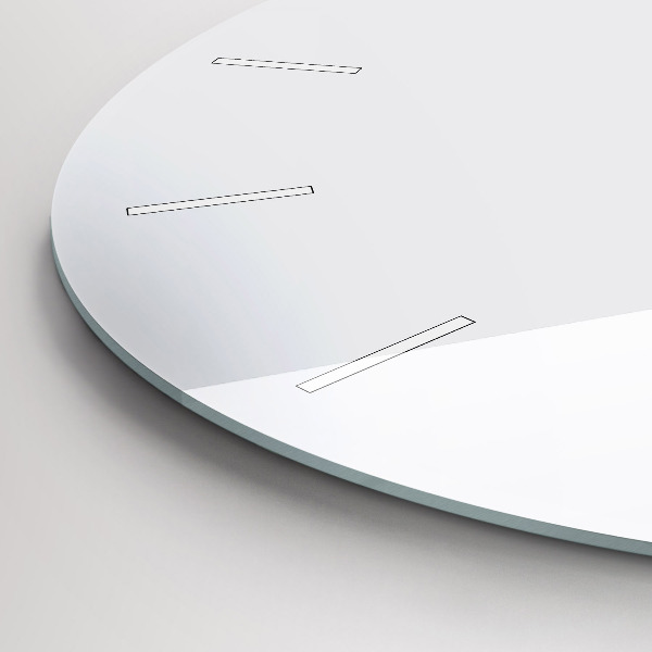 Orologio rotondo in vetro Bianco