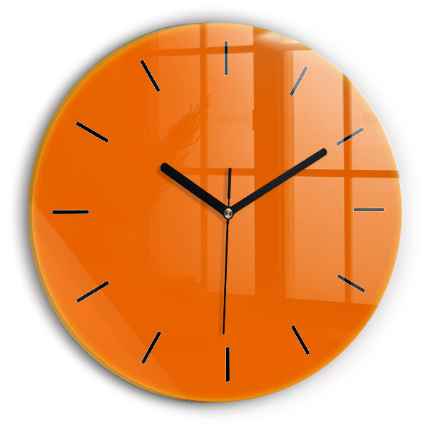 Orologio rotondo in vetro Arancia