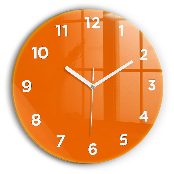 Orologio rotondo in vetro Arancia