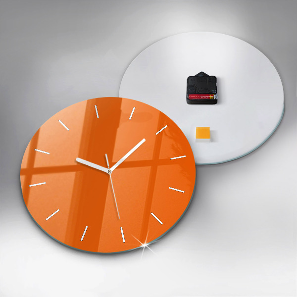 Orologio rotondo in vetro Arancia
