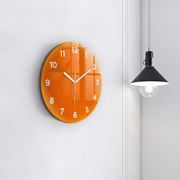 Orologio rotondo in vetro Arancia
