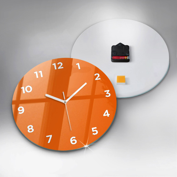 Orologio rotondo in vetro Arancia